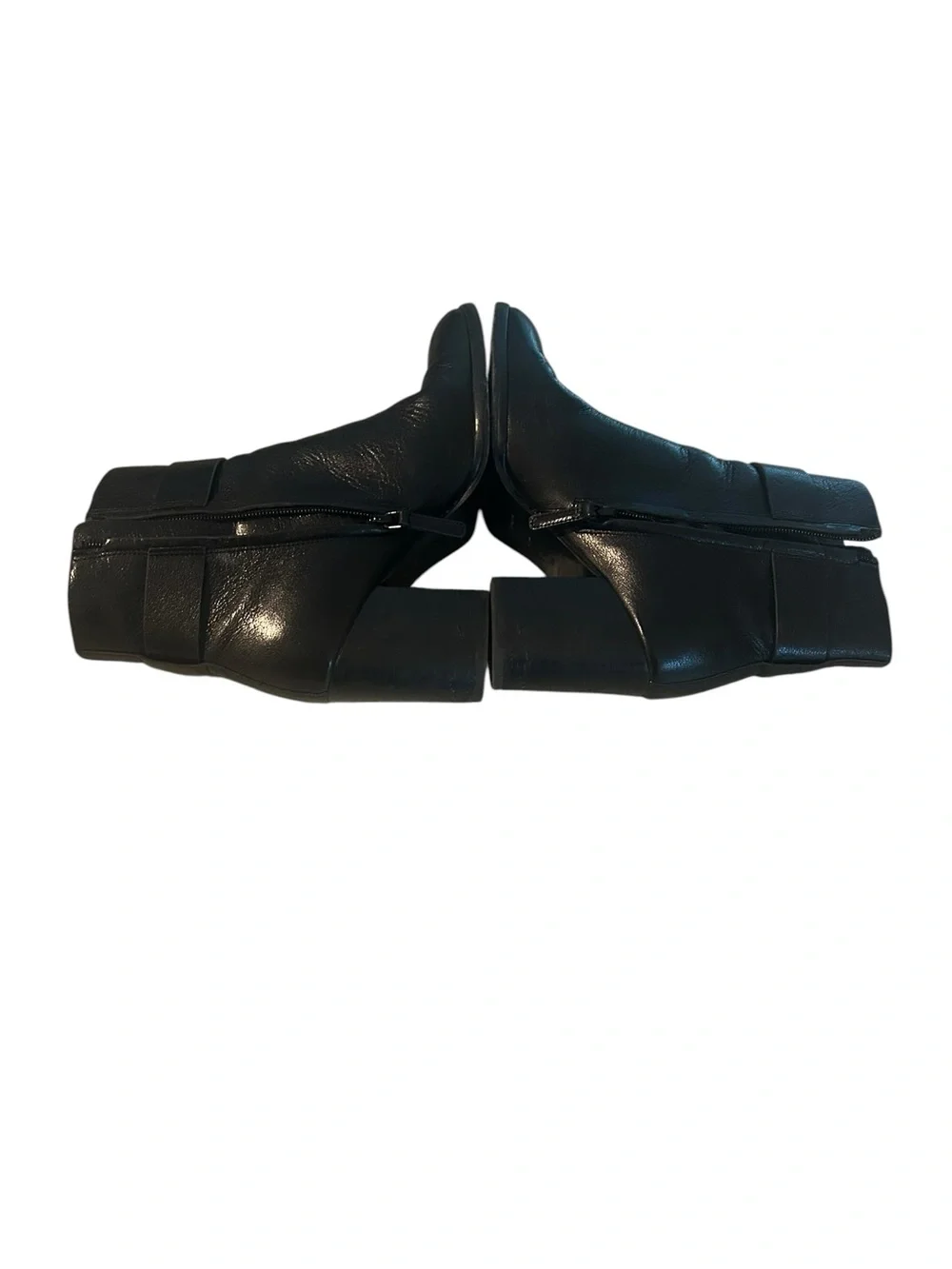 Tory Burch Black Leather Ankle Boots with Gold Logo size 6